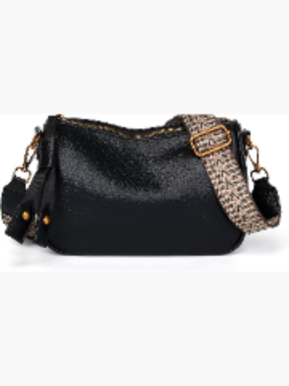 Faux Leather Small Crossbody Purse with Wide Adjustable Strap